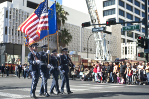 Veterans Day Parade color guard